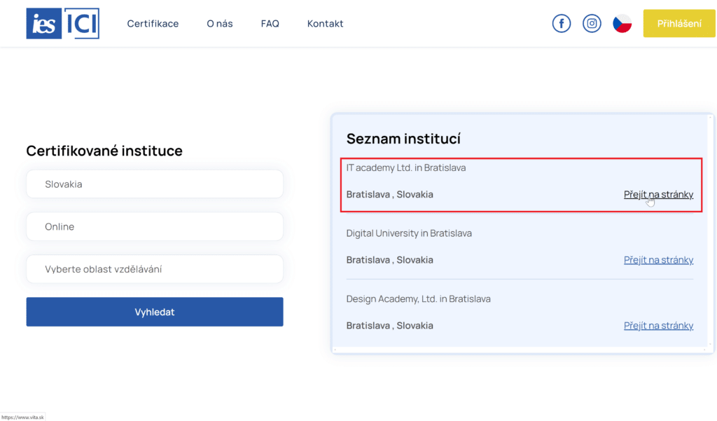 akreditácia certifikácia MBA MSc MPA DBA IES IT Academy